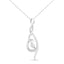 Collier Pendentif Tourbillon en Diamant en Or Blanc 10K Espira