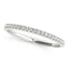 14k White Gold Scallop Pave Set Diamond Wedding Ring