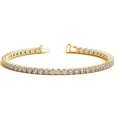 Pulsera de Tenis de Diamantes Crecidos en Laboratorio en Oro Amarillo de 14k
