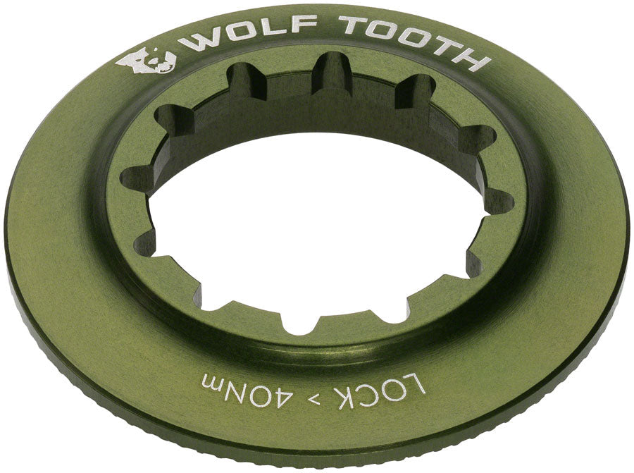 Anillo de bloqueo del rotor CenterLock de Wolf Tooth - Oliva con spline interno