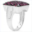 Anillo de Rubí Genuino de 3.15 Quilates en Plata Esterlina .925