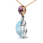 18K White & Rose Gold Diamond Accent Pendant Necklace