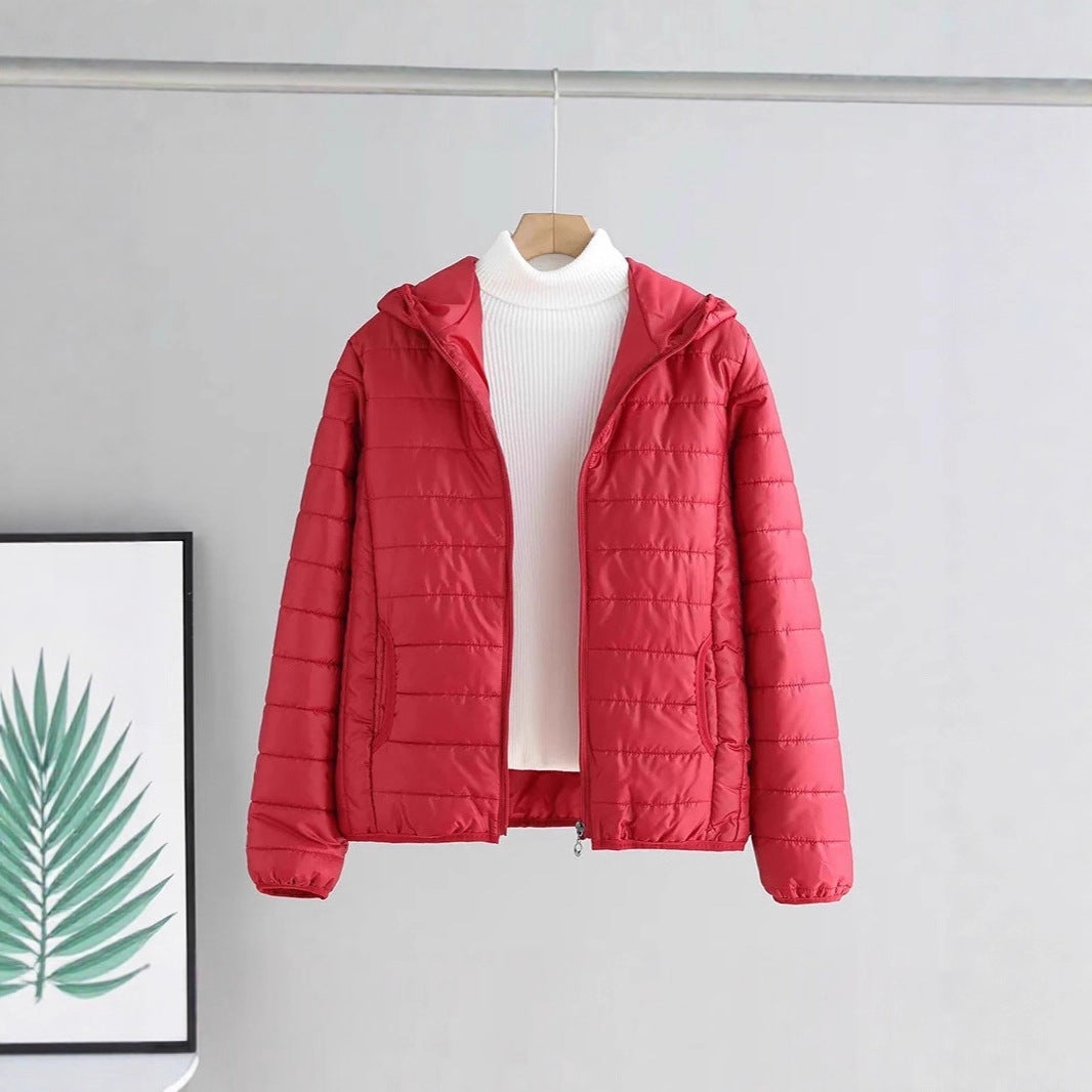 Chaqueta acolchada de algodón versátil para mujer