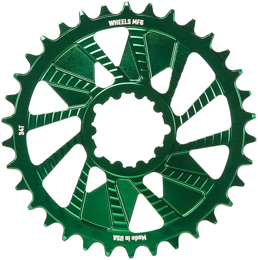Wheels Manufacturing 34t Direct Mount Chainring - Green
