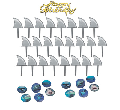 Small Shark Cupcake Kit for 24 Cupcakes