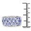 Anillo de plata esterlina con tanzanita genuina de 2.76 quilates y topacio blanco