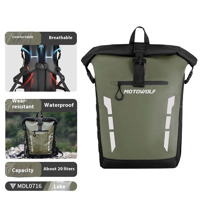 Mochila de Motocicleta Impermeable Premium
