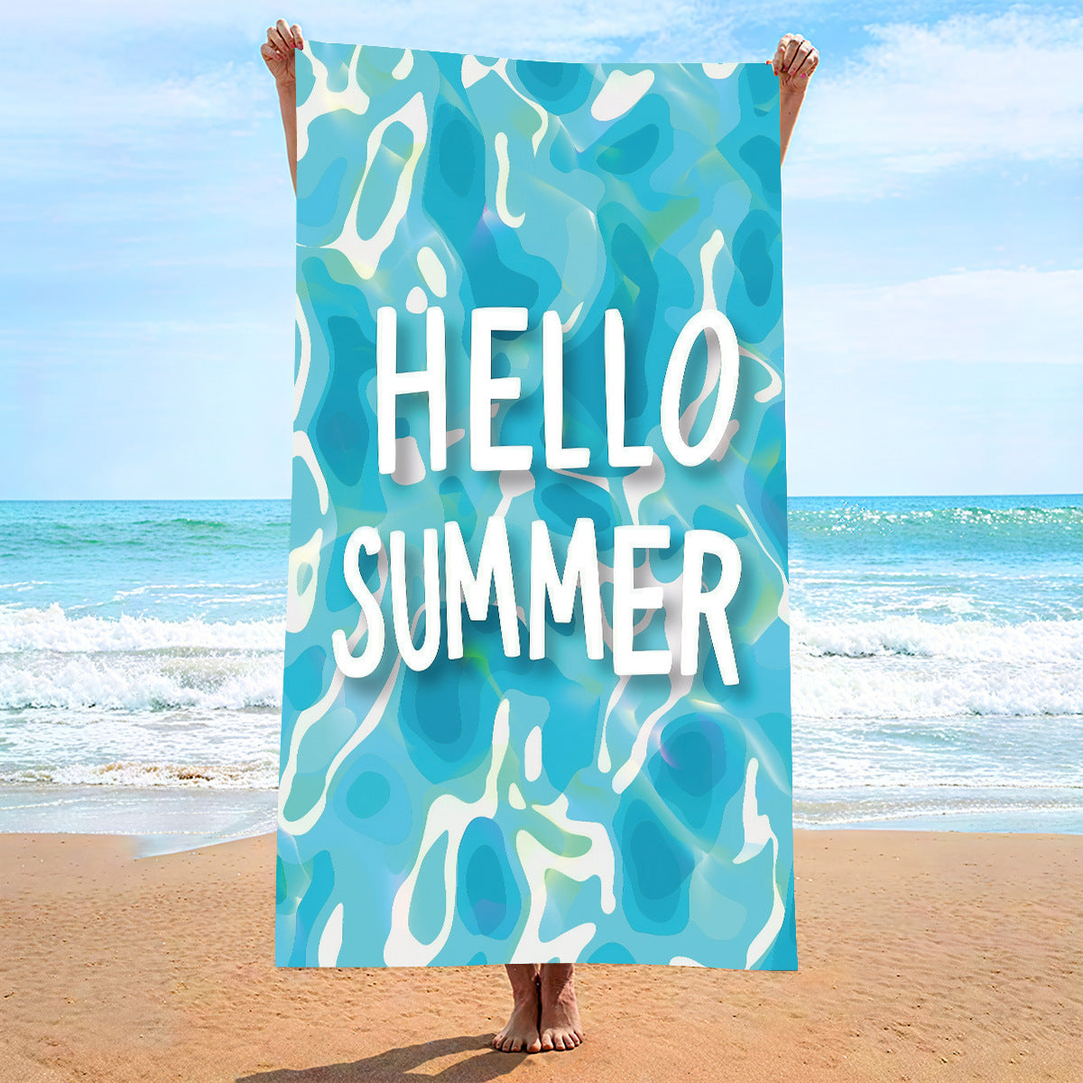 Double-Sided Velvet Beach Towel - Quick-Drying & Soft