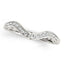 Anillo de boda de diamantes curvado de oro blanco de 14k