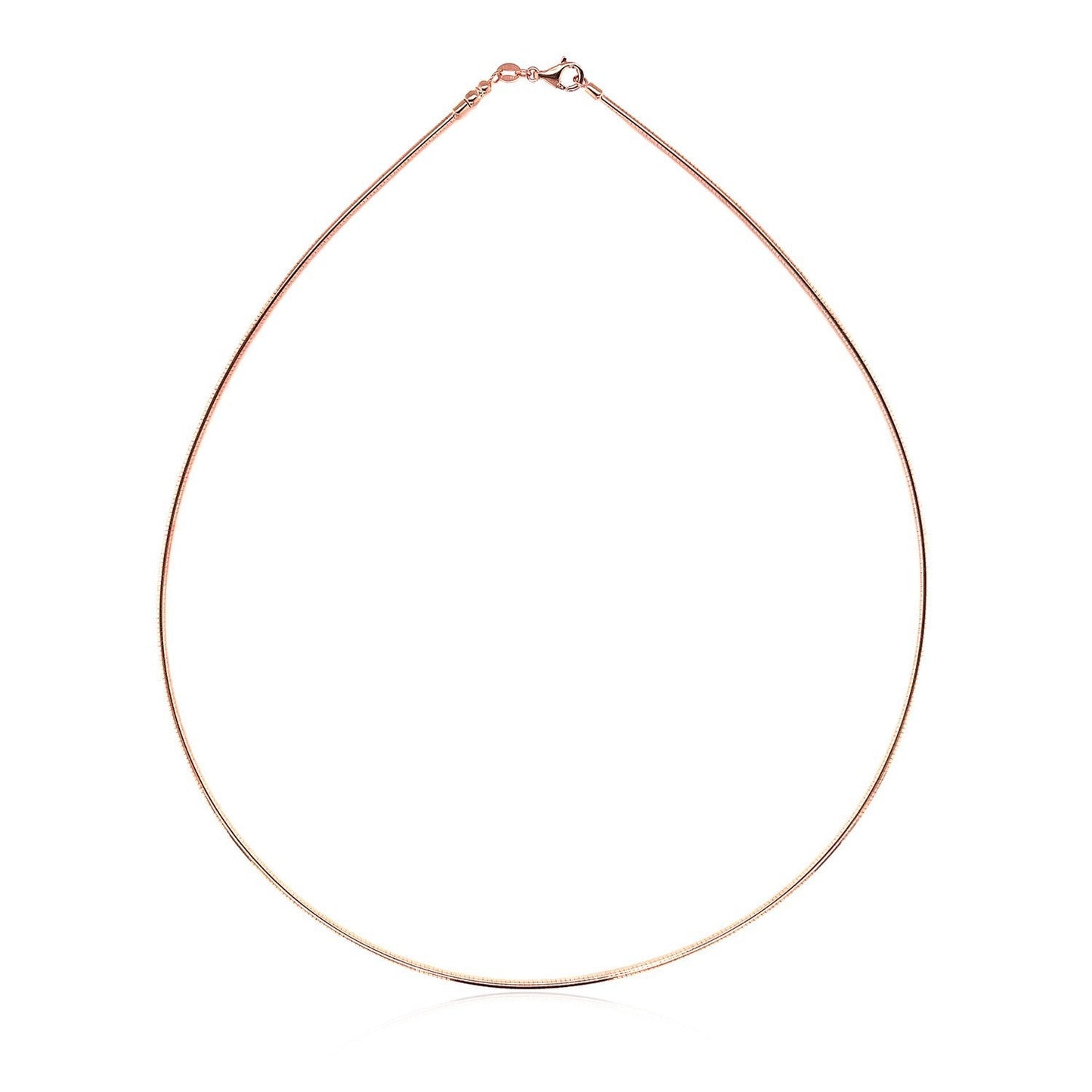 Collier en chaîne Omega rond en or rose 14 carats