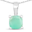 Elegante colgante de esmeralda, rubí y zafiro de 3.00 quilates en plata esterlina