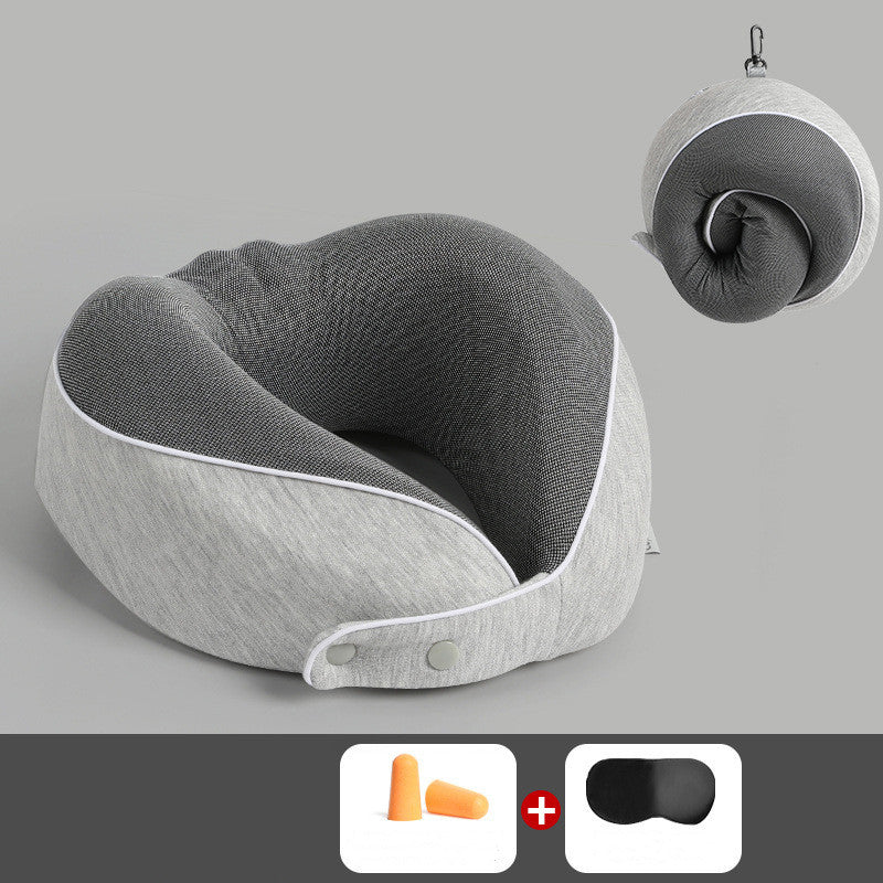 Premium Memory Cotton Travel Nap Pillow