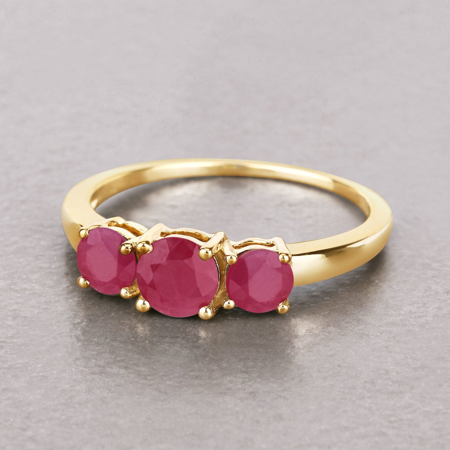1.15 Carat Genuine Ruby 14K Yellow Gold Engagement Ring