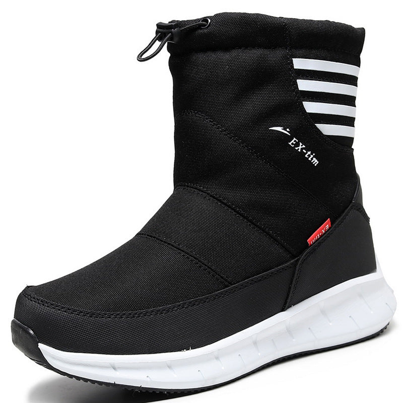 Men's Waterproof Snow Boots - Fleece-Lined Hiking Shoes