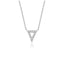 Pendentif Triangle Inversé en Diamant en Or Blanc 14k