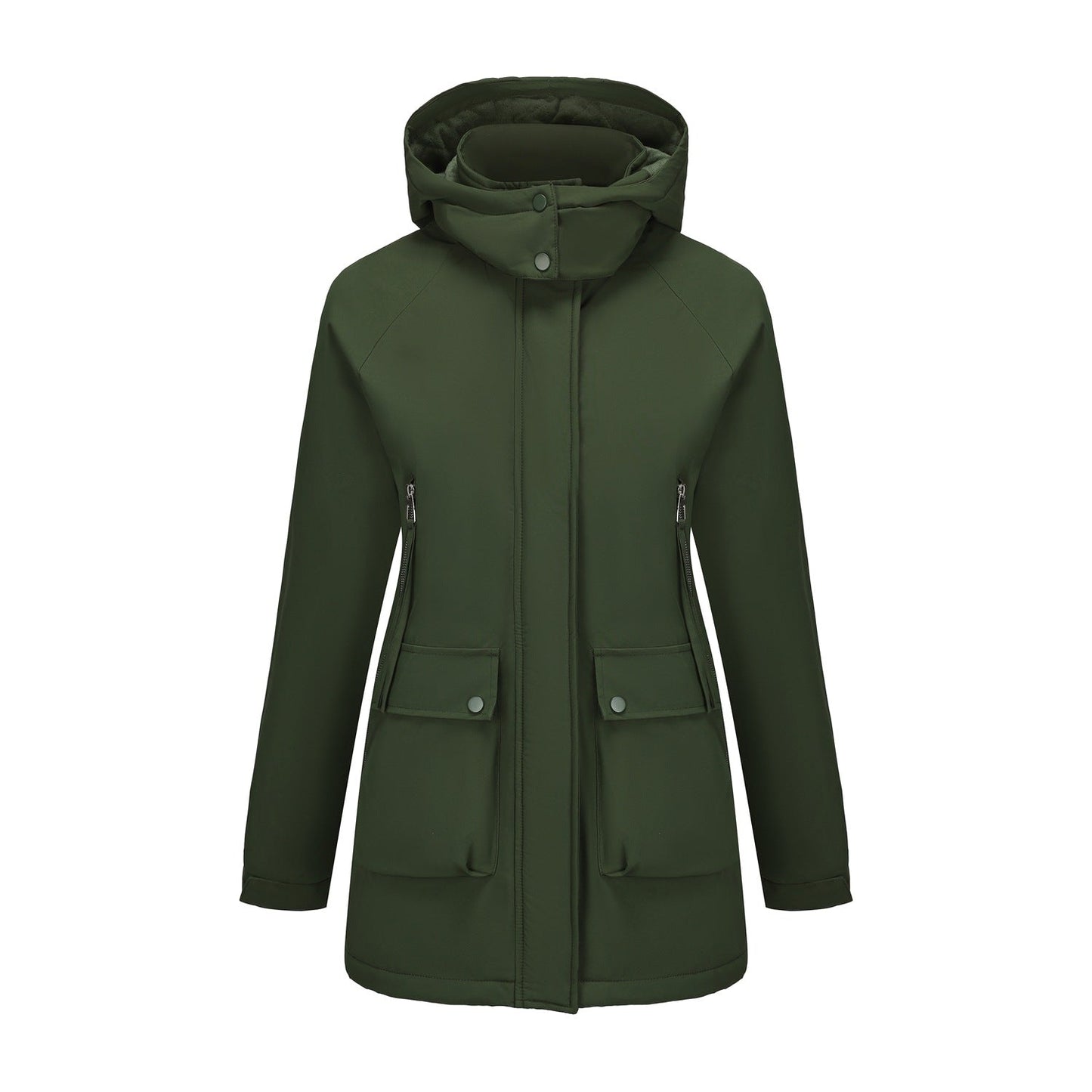 Parka acolchada de forro polar impermeable premium para mujeres
