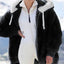 Autumn and Winter Loose Plush Zipper Hooded Jacket