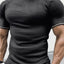 Men's Plus Size Textured Round Neck Contrast Trim T-Shirt