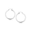 Sterling Silver Hoop Earrings with Polished Rhodium Plating (30mm)