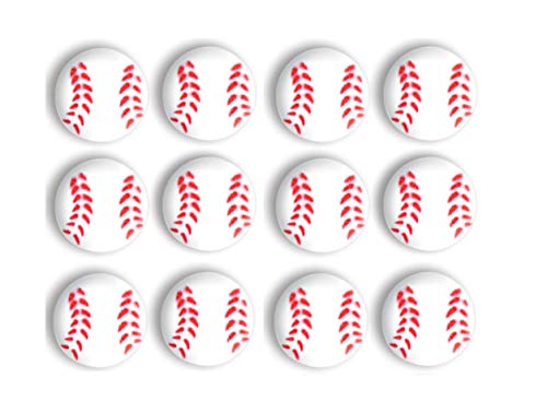 Fun Cupcake Topper Set - Hand Painted Baseball Decorations
