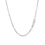 Cadena de Caja Redonda de Plata Esterlina Baño de Rodio 1.3mm