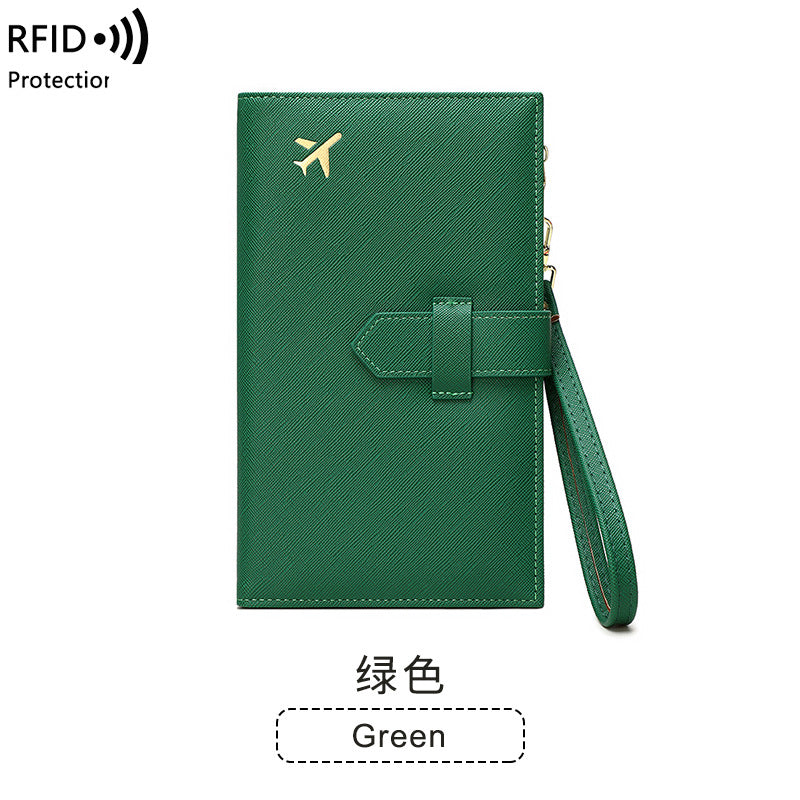 Porte-passeport portefeuille anti-magnétique RFID premium