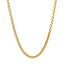 Cadena de caja semi sólida de 2.5 mm en oro amarillo de 14k