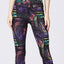 Printed Wide Waistband Active Leggings with Stirrups