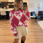 Womens Trendy Pullover Sweater with Bow-knot Print