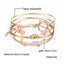 Luxury Gold Crystal Circle Arrow Bracelet Set for Women