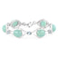 Bracelet en argent sterling avec aquamarine véritable de 39,72 carats