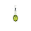 .50ct Peridot Diamond Pendant in 10KT White Gold