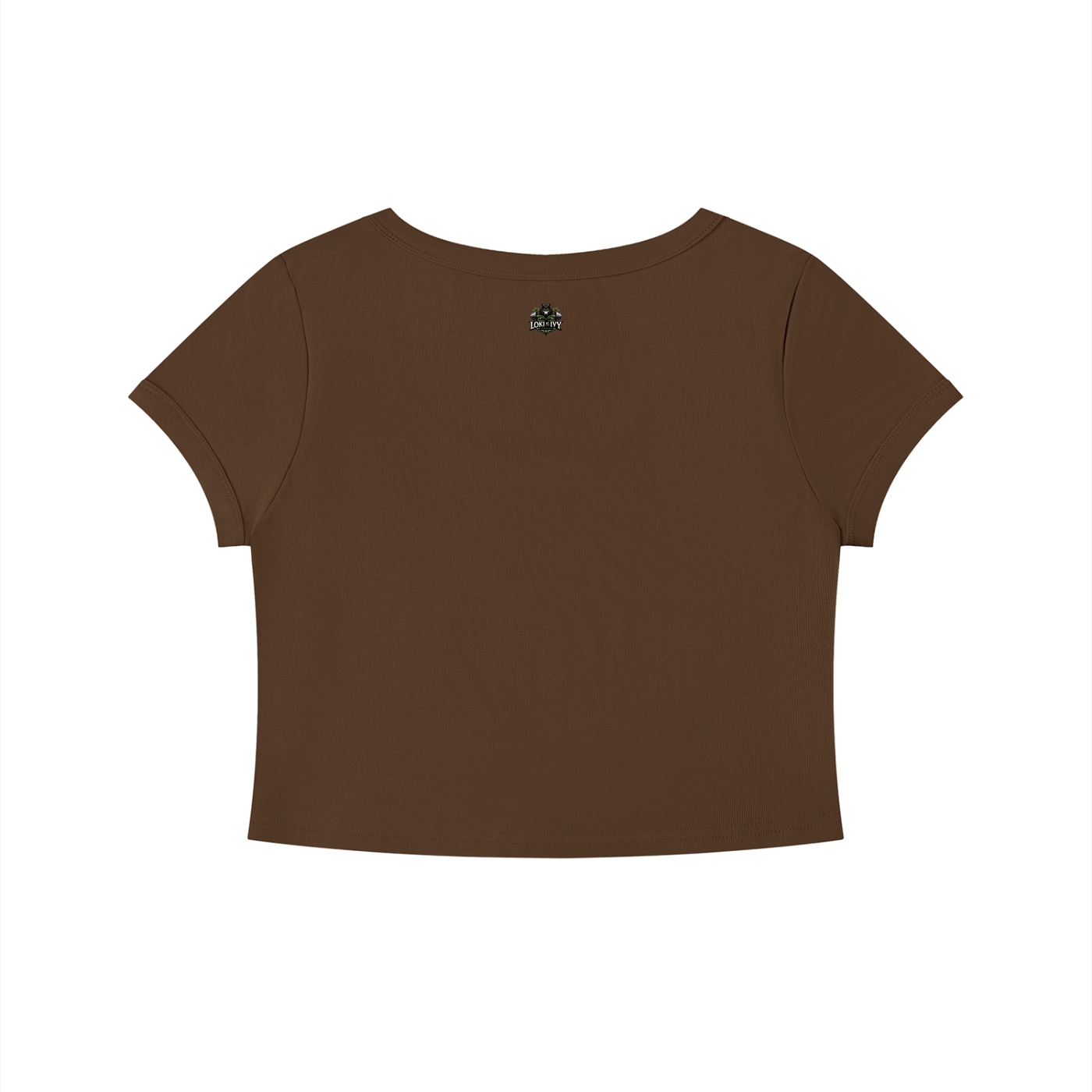 Camiseta corta ajustada de color sólido para mujer Loki & Ivy