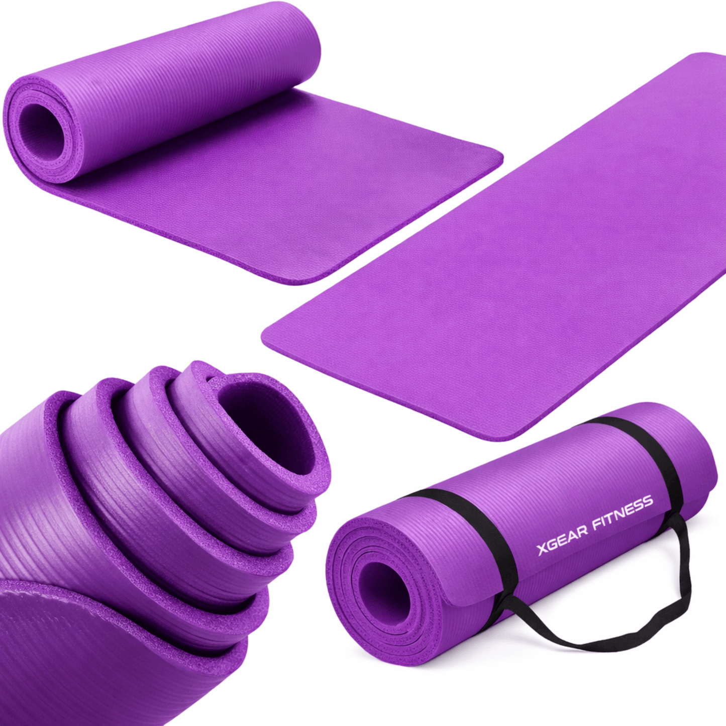 XGear Fitness Esterilla de Yoga de Viaje Gruesa con Correa de Transporte