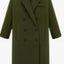 Manteau long slim en laine double face pour femmes