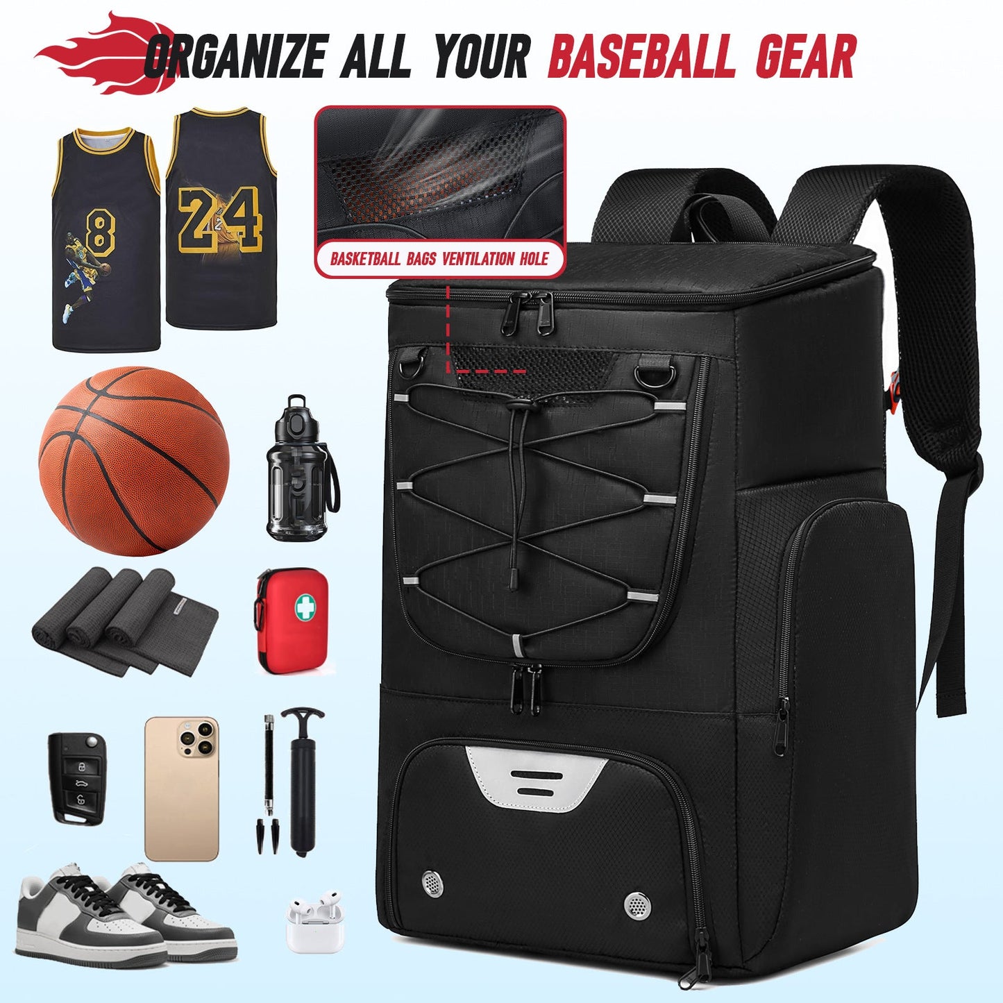 Mochila de Entrenamiento Multifuncional de Baloncesto Premium