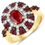 Anillo de Compromiso de Rubí y Diamante de 1.92 Quilates en Oro Amarillo de 14K