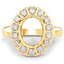 Anillo de Compromiso Semi Montura de Diamante de 0.42 Quilates en Oro Amarillo de 14K