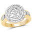 Anillo de Compromiso de Diamante Bañado en Oro Amarillo de 14K
