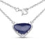 Pendentif en argent sterling avec aventurine bleue véritable de 3,92 carats