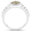0.25 Carat Genuine Yellow Diamond Sterling Silver Engagement Ring