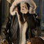 Thickened Warm Leather Short Jacket with Mountain Eagle Fur Collar