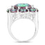 Bague en argent sterling avec quartz arc-en-ciel de 11,45 carats