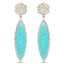 Boucles d'oreilles pendantes en or rose 14K plaqué Amazonite et Préhnite