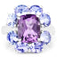 5.24 Carat Amethyst & Tanzanite Sterling Silver Ring