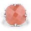 12.75 Carat Genuine Peach Moonstone Sterling Silver Ring