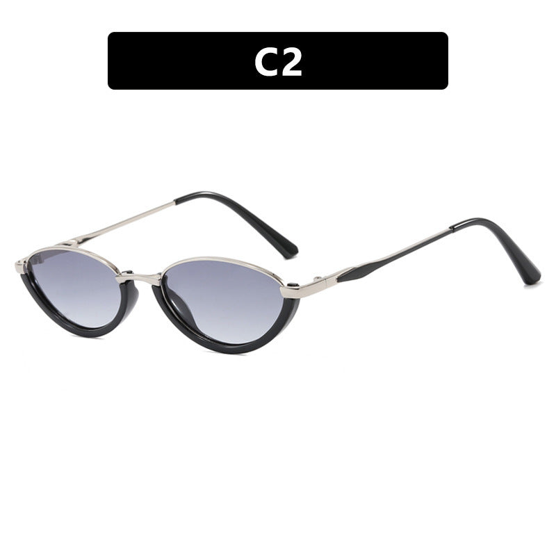 Gafas de sol de metal con marco pequeño y elegante