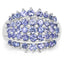 2.35 Carat Genuine Tanzanite Sterling Silver Engagement Ring
