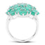 5.88 Carat Genuine Emerald .925 Sterling Silver Engagement Ring
