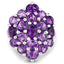5.44 Carat Genuine Amethyst Sterling Silver Ring